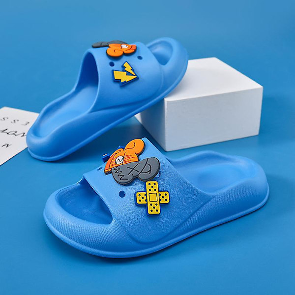 Barn Strandtofflor Modesandaler Utomhus Halkfria inomhusskor Yj829-2 Blue 170