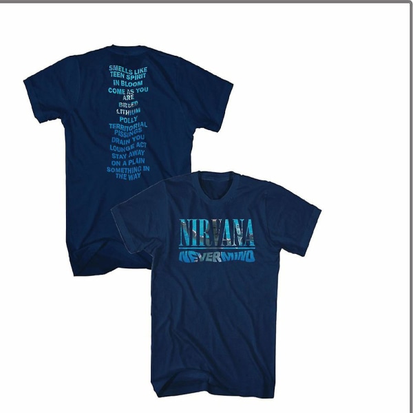 Nirvana Nevermind Album Play List T-shirt XXXL