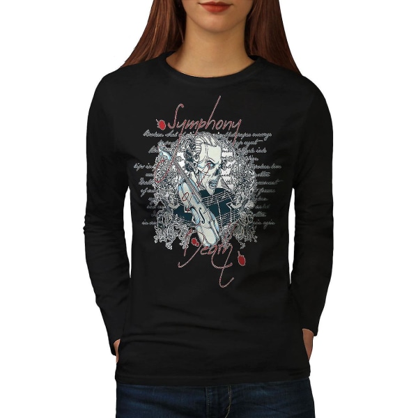 Symphony Of Death Music Kvinnor Blacklong Sleeve T-shirt | Wellcoda XL