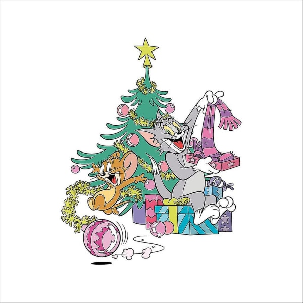 Tom And Jerry Julfestlig morgon T-shirt för män