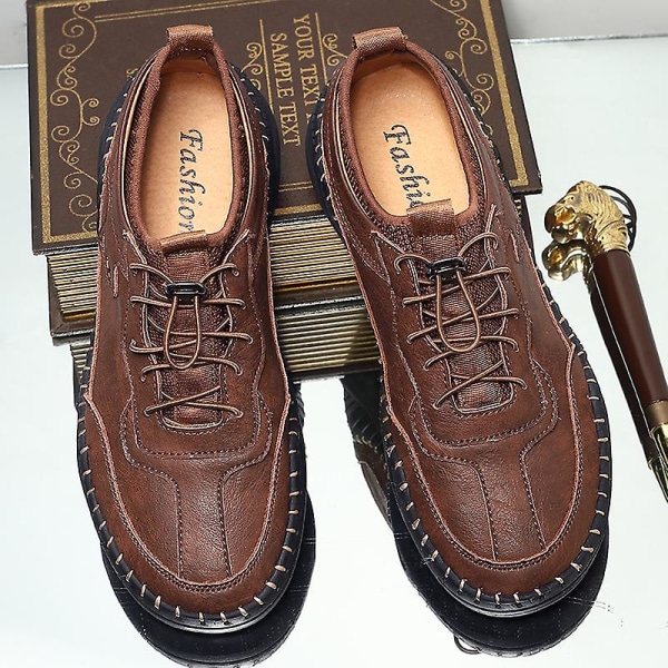 Herrskor Handsydda Casual Skor 1G5503 Brown 40