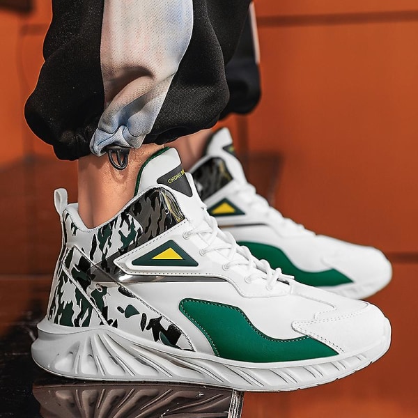 Basketskor för män Mode Dam Sneakers Andas Sportskor 3Ad81 White 41