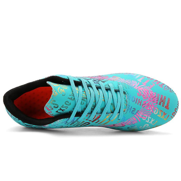 Friidrottsskor för män Spikes Track Race Hoppande Sneakers Professionell löpning Nail Spikes Skor 3C519 Cyan 37