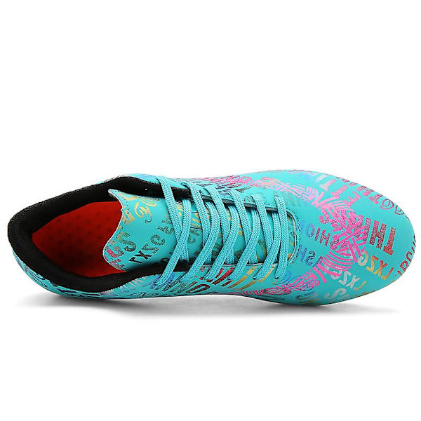 Friidrottsskor för män Spikes Track Race Hoppande Sneakers Professionell löpning Nail Spikes Skor 3C519 Cyan 39
