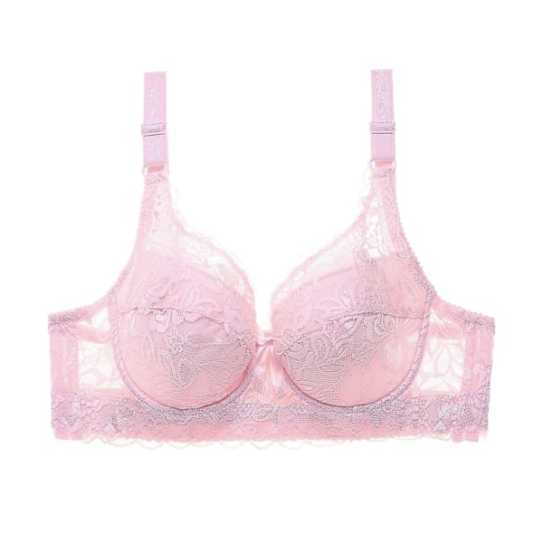 Plus Size BH Sexig Bralette Crop Top Underkläder Push Up Axelbandslös BH Bh Spets Kvinna BH Underkläder BH Subjektador Biustonosz, rosa B and 36 to 80