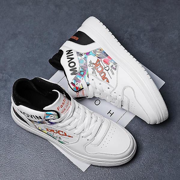Sneakers för män High-Top Mode High-Top Casual Shoes 2C8922 Orange 41