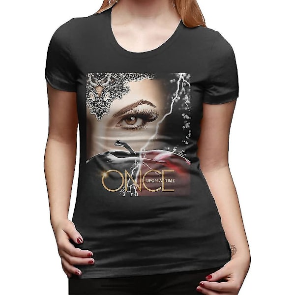Vele Kateo Once Upon A Time Säsong 6 T-shirts med o-ringad krage för damer S