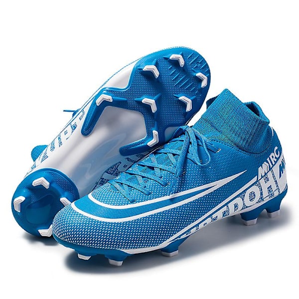 Fotbollsskor för herr, halkfria fotbollsskor, Gräs Fotbollssneakers Yj8508 Blue 45