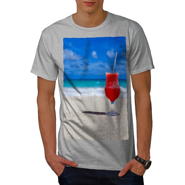 Nature Beach Vackra män Grå-skjorta XL