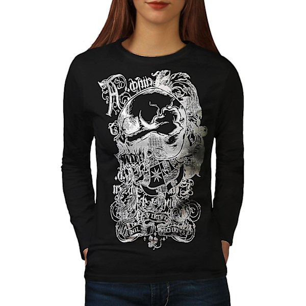 Death Goth Rider Skull Kvinnor Långärmad T-shirt XL
