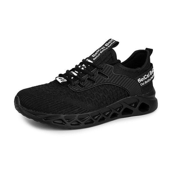 Herrsneakers löptennisskor Lättviktsventilerande Sport Athletic 3C013 Black 47