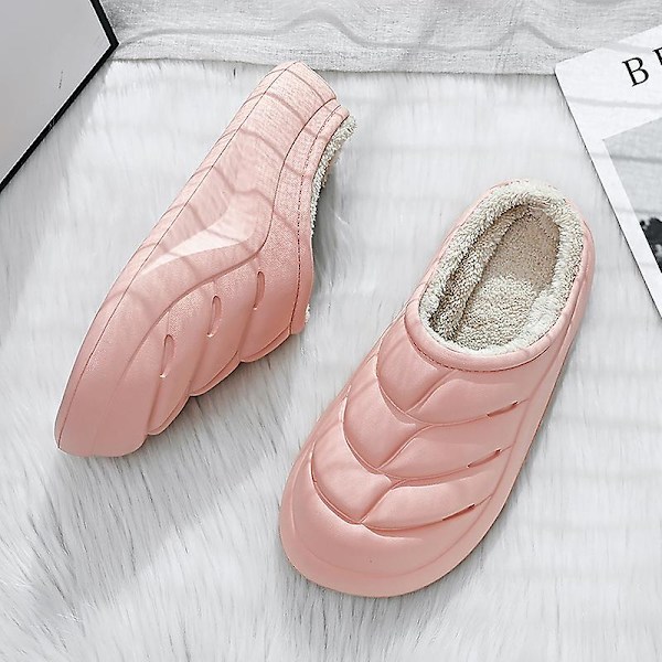 Herrtofflor för damer Varma vinterhusskor Inomhus utomhus hemmaskor 2L2883 Pink 40