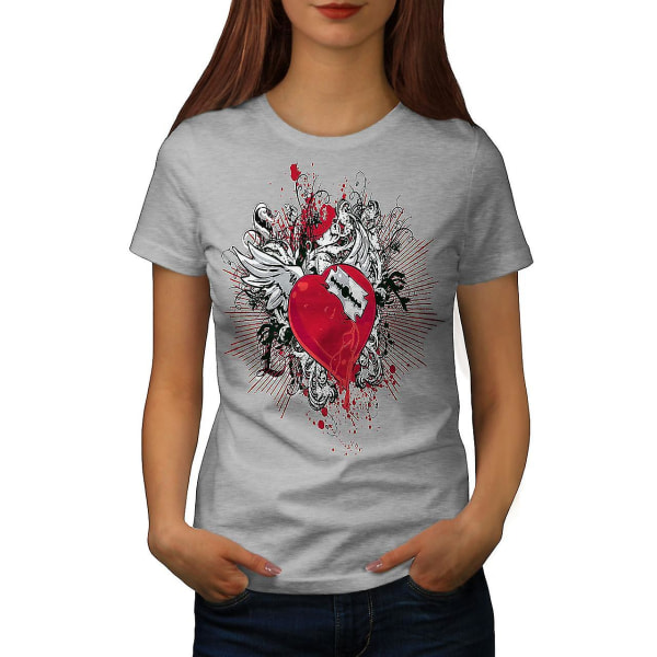 Broken Heart Cool Women Greyt-shirt S