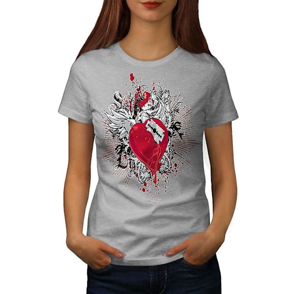 Broken Heart Cool Women Greyt-shirt S