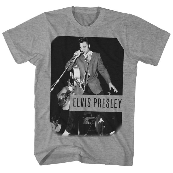 Elvis Presley T-shirt på scen Foto Elvis Presley-skjorta L