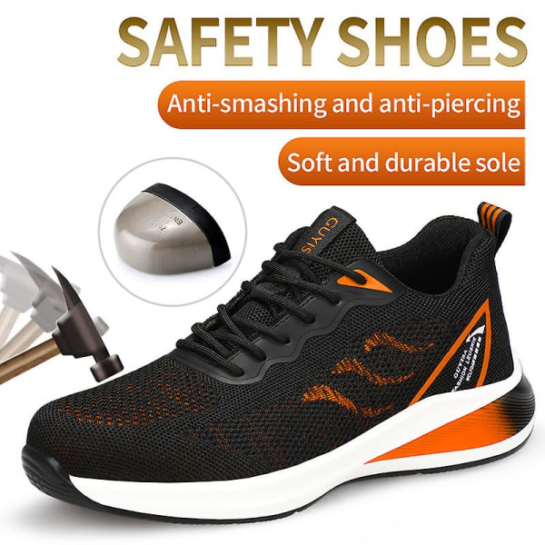 Lätta, punkteringsbeständiga, skyddsarbetsskor för män Sneakers 3C1096 43