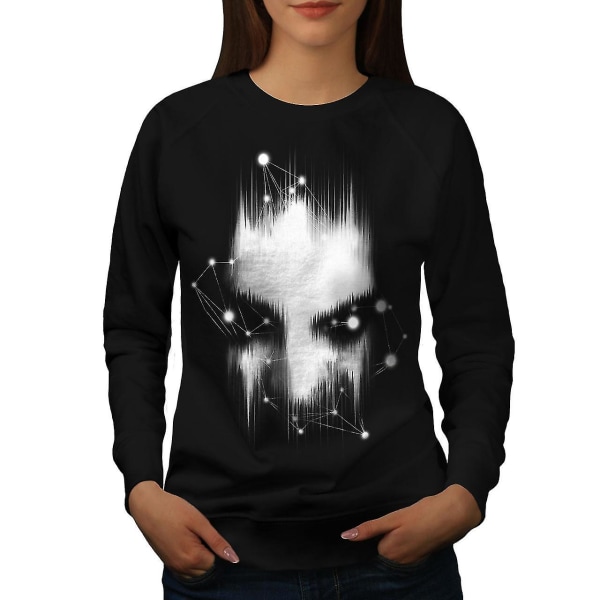 Abstrakt Face Fantasy Women Blacksweatshirt XXL