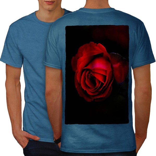 Beauty Rose Men Royal T-shirt tillbaka L