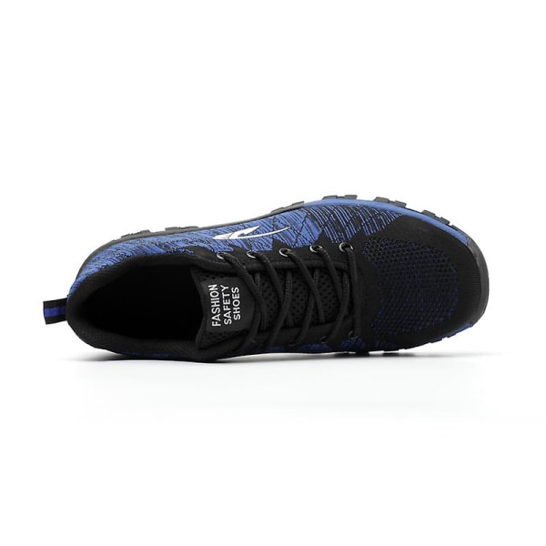 Sneakers för män Andas lätta ståltå säkerhetsarbetsskor 2D536 Blue 39