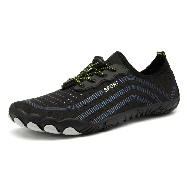 Män Aqua Skor Barfota Simskor Dam Sport Skor Vatten Sneakers 228 Black 37