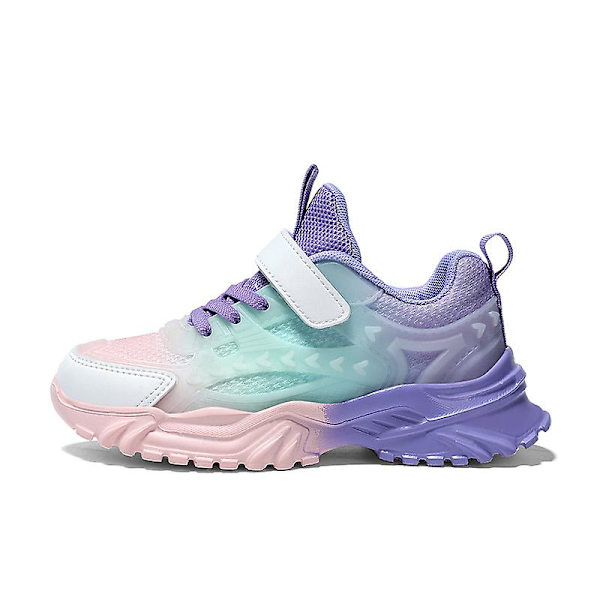 Sneakers för barn för flickor, löpning tennisskor, lätt andningsbar sport atletisk 3Bx022 Purple 36
