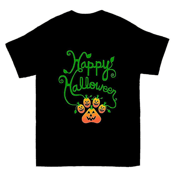 Happy Halloween Pawpkin Print T-shirt M