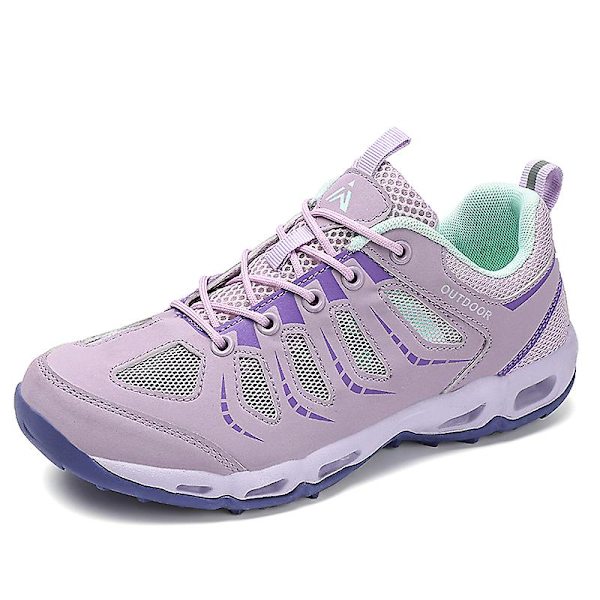 Dam vandringsskor Trailrunning Skor Halksäkra Fitness Promenad Jogging Sneakers 3C2025 Purple 46