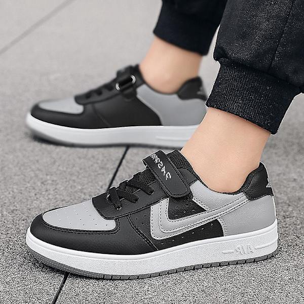 Pojkar Sneakers Andas Flickor Skateboard Skor Löparskor 3D9877 Gray 37