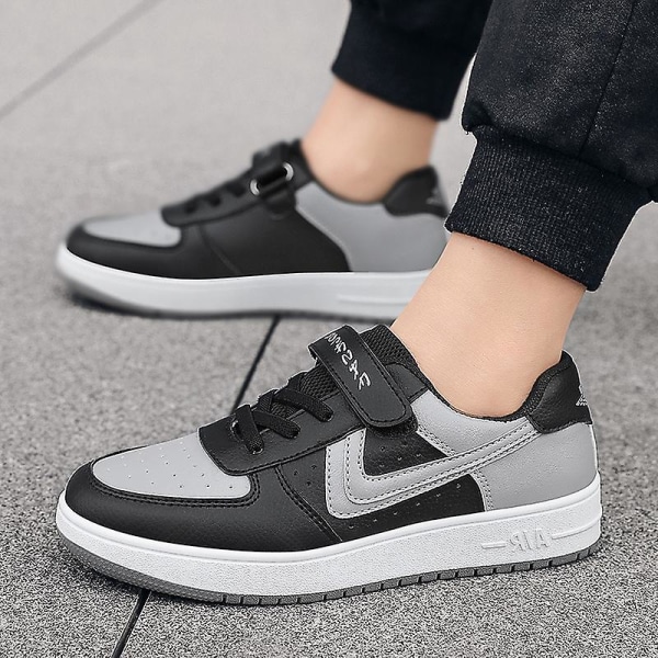 Pojkar Sneakers Andas Flickor Skateboard Skor Löparskor 3D9877 Gray 39