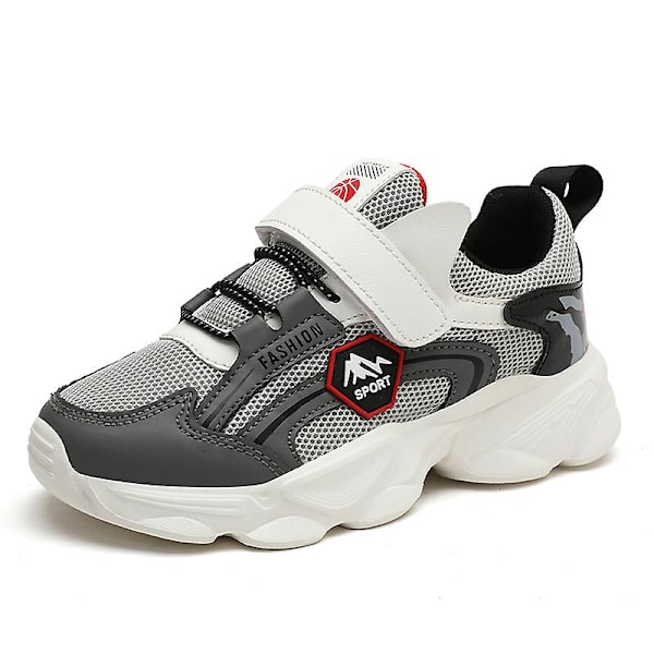 Barn Sneakers Pojkar Basketskor Halkfria Sportskor för barn 3Bt2023 Gray 34