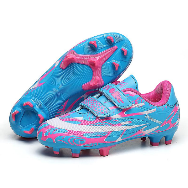 Fotbollsskor för barn Halkfria fotbollsskor Klossar Gräs Fotbollssneakers 169 Pink 38