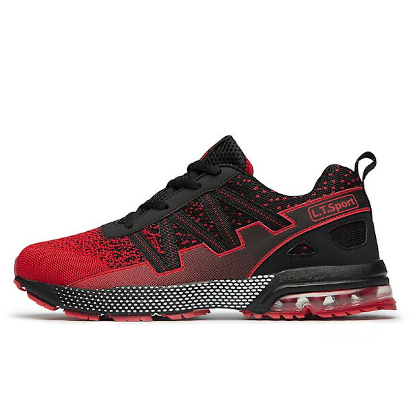 Sportlöparskor för män Andas Slitstarka Sneakers 8901 Red 44