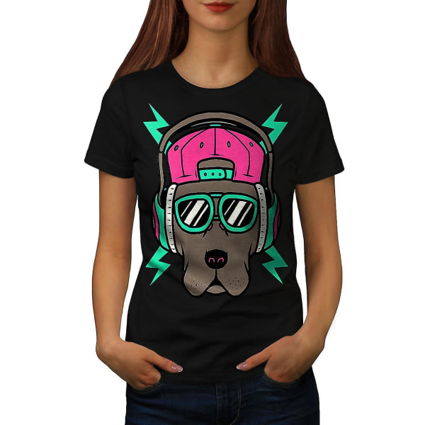 Hund Rap Street Cool kvinnor Blackt-shirt L