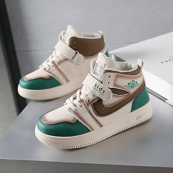 Barn Sneakers Andas Pojkar Flickor Skateboard Skor Löparskor T36 Green 30