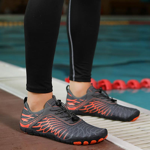 Vattenskor för män Snabbtorkande Sport Aqua Skor 3Ba8305 GrayOrange 38