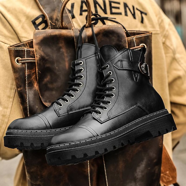 Herr Martin Boot Kvinnor Korta Kängor Med Snörning Chunky Låg Klack Mid-Calf Boots 2Kaf10 44