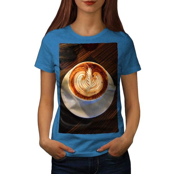 Coffee Cup Art Photo Kvinnor Royal Bluet-shirt 3XL