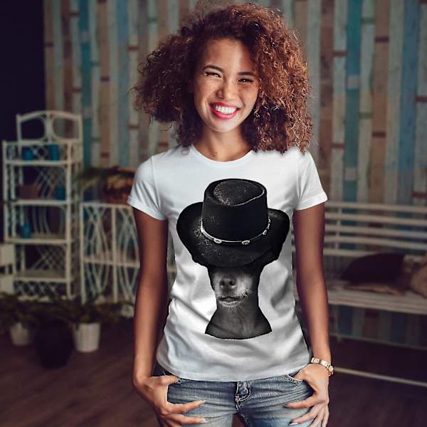 Mystisk hundhatt T-shirt för kvinnor M