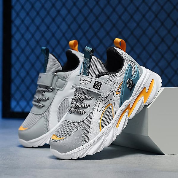 Pojkar Flickor Sneakers Andas löparskor Mode Sportskor 3Af858 Gray 40