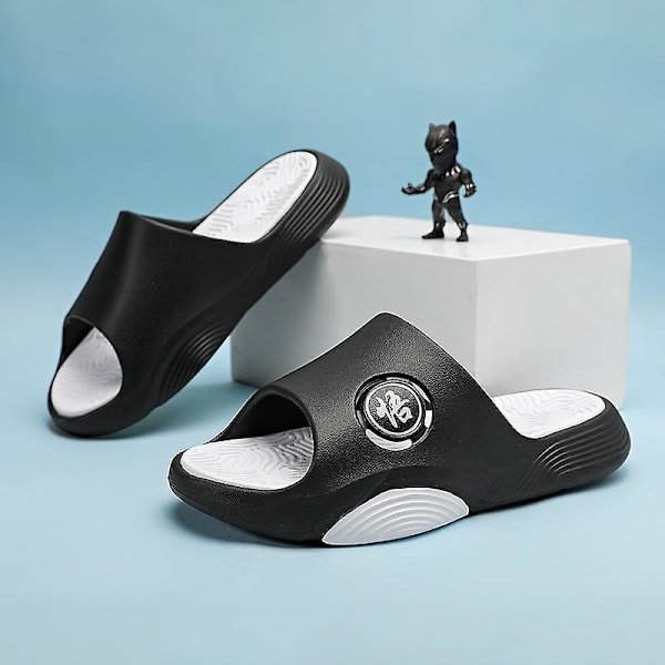 Män Kvinnor Strandtofflor Mode Sandaler Utomhus Halkfria inomhusskor XT666 BlackWhite 41-42