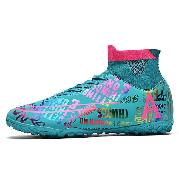 Fotbollsskor för män Spikes Fotbollsskor för ungdomar Stövlar Athletic Sneaker 3C338 Blue 36