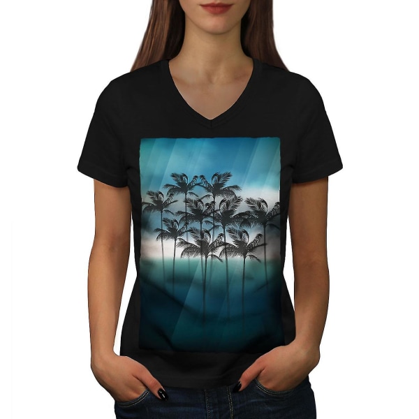 Beach Palms T-shirt för kvinnor 3XL