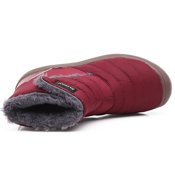 Vintersnöskor för män Halkfri Casual Lätt vandringskänga 1978 Red 41