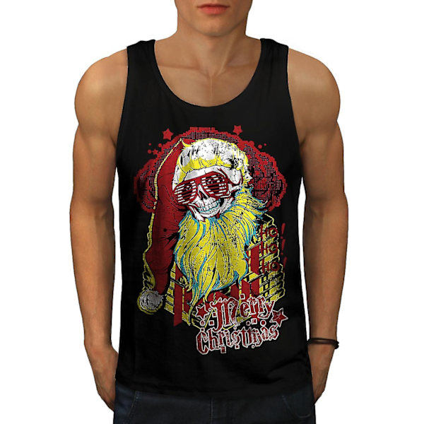 Merry Christmas Skull Men Linne 3XL