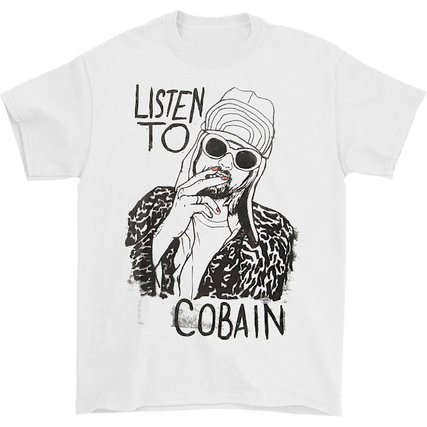 Nirvana Kurt Cobain Lyssna på Cobain T-tröja M