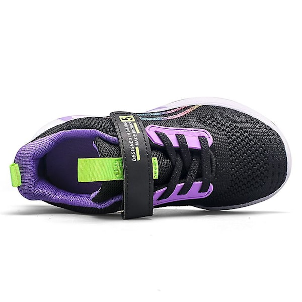 Barn Sneakers Andas löparskor Flickor Mode Sportskor T868 Black 38