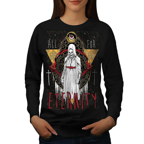 All For Eternity Women Blacksweatshirt | Wellcoda XL