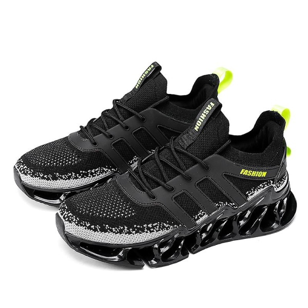 Herrsneakers Löpartennisskor Lättviktsventilerande Sport Athletic 3Da13 Black 44