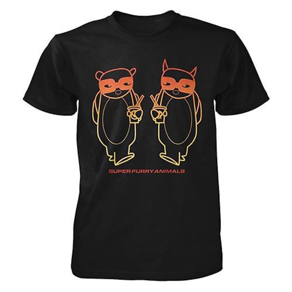 Super Furry Animals Radiator Figure Svart T-shirt T-shirt Black XXXL