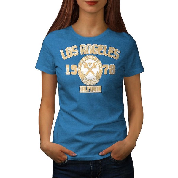 Los Angeles California Kvinnor Royal Bluet-shirt 3XL